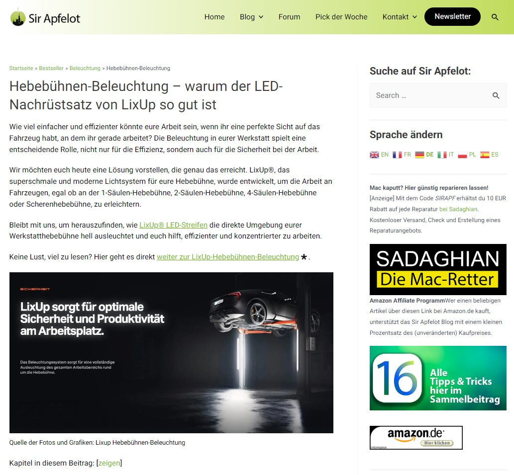 Sir Apfelot Blog: Über LixUP